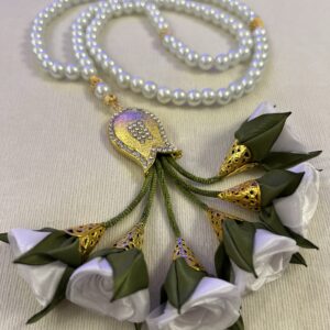 Pearl Bead With Winter Flowers